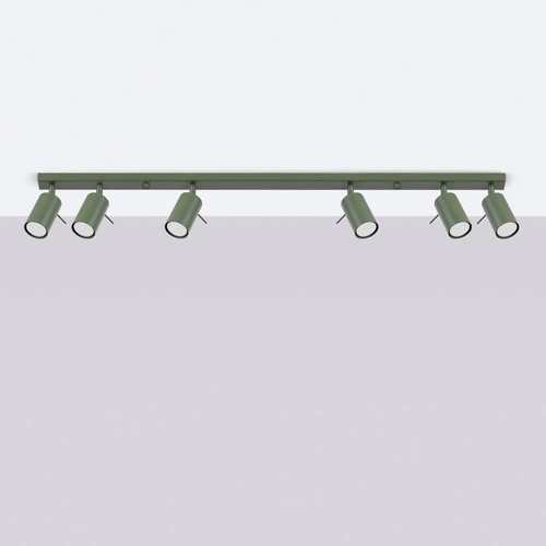 Stropní svítidlo RING 6L olivově zelené moderní do obýváku a ložnice Sollux