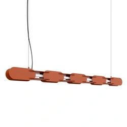 Závěsné LED svítidlo CHAIN 158 nad kuchyňský ostrůvek moderní terakota
