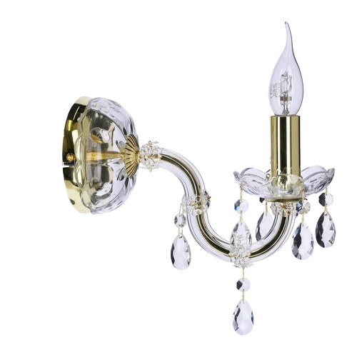 Nástěnné svítidlo glamour Maria Teresa zlaté do obýváku a ložnice dekorativní CANDELLUX