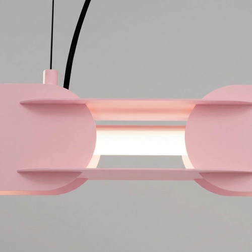 LED závěsné svítidlo CHAIN 91 růžové moderní do obývacího pokoje nad stůl