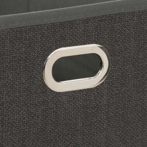 Box / Krabice do regálu 15x31cm hladká šedá tmavá