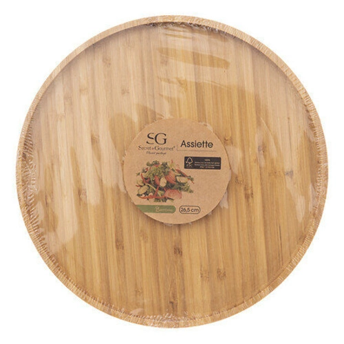 bambusový kulatý servírovací tác 26,5 cm boho do kuchyně a obýváku