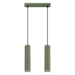 Visící lampa KARBON 2 zelená oliva