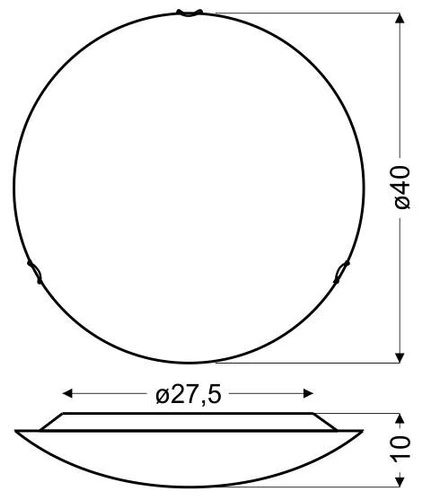 Stropní LED svítidlo Monza 40 skleněné 16W glamour kulaté do obýváku a ložnice CANDELLUX