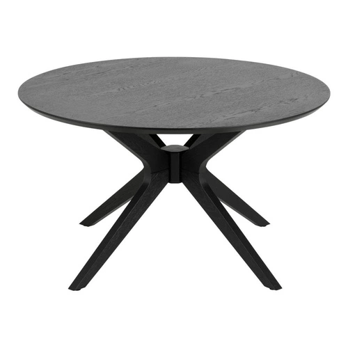 Kulatý konferenční stolek Duncan dřevěný černý moderní do obýváku 80 cm Actona