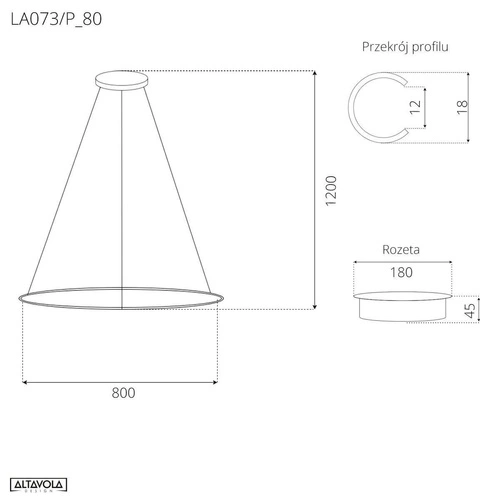Led kruhy závěsné svítidlo č. 1 80 cm 3K černá