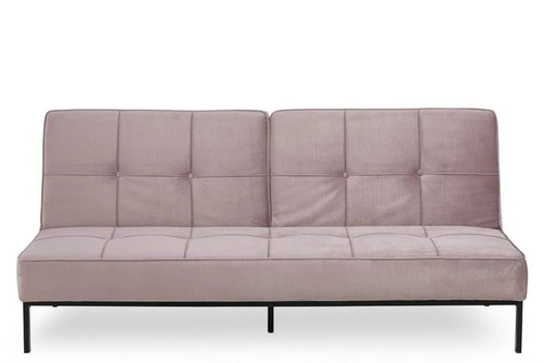 Rozkládací sametová pohovka Perugia VIC pro 3 osoby růžová do obýváku Actona