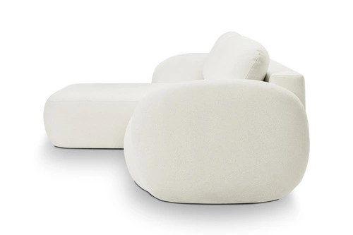 Rohová sedací souprava s rozkladem Salby levá bílá moderní do obýváku s úložným prostorem