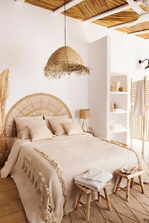 Dřevěný paraván Zahir 169 cm 3dílný dekorativní do obýváku a ložnice Atmosphera