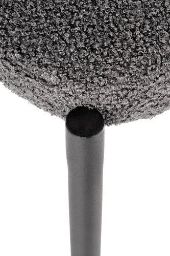 Čalouněná jídelní židle Perrol boucle šedá s područkami moderní Intesi