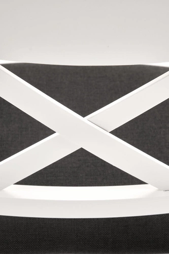 Dřevěná jídelní židle Tutti Intesi bílá, čalouněná, moderní s opěrkou