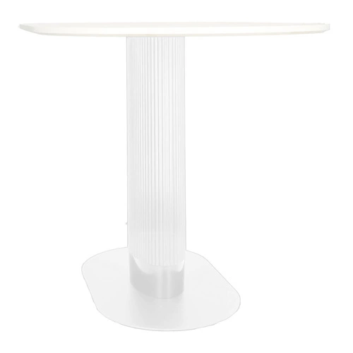 Jídelní stůl Maxim bílý oválný moderní na jedné noze 120x70 cm Intesi