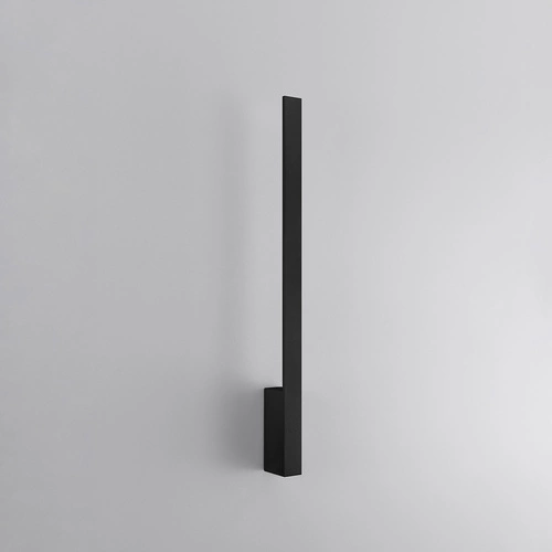 Moderní nástěnné LED svítidlo LAHTI M černé do obýváku a ložnice 70 cm hliník