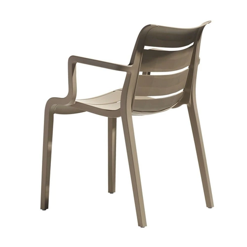 Zahradní židle Sunset SCAB béžová plastová stohovatelná s područkami snadné čištění