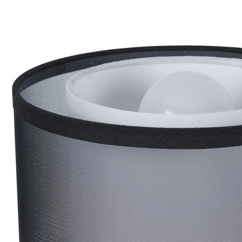 Moderní kovová noční lampička Intesi šedá s dvojitým stínidlem do ložnice nebo obýváku