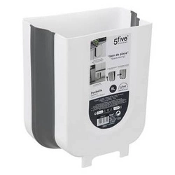 Skládací závěsný odpadkový koš 8L bílý do kuchyně a koupelny 5five simply smart