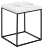 Konferenční stolek Barossa čtvercový 40x40 cm bílý mramor moderní do obýváku Actona