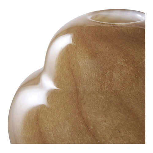 House Nordic skleněná hnědá boho dekorativní váza do obýváku 17 cm