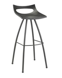 Barová židle Diablito 65 cm moderní antracitová bez opěrky do kuchyně a k ostrůvku SCAB Design