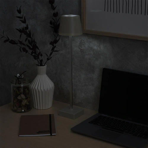LED stolní lampička Blanca šedá dotyková se stmívačem 45 cm
