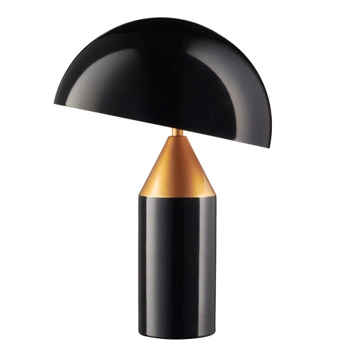 Stolní lampa BELFUGO S černá moderní kovová do obýváku a ložnice s 40cm stínidlem