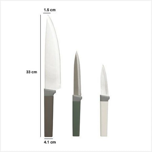 5five simply smart sada 3 kuchyňských nožů s protiskluzovou rukojetí na zeleninu a maso