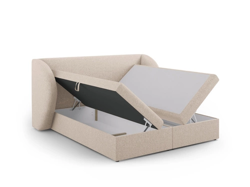 Čalouněná postel Miley béžová 160x200 s úložným prostorem moderní do ložnice