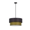 Závěsná lampa Arezzo černá 1x60W E27 stínidlo černá+olivová