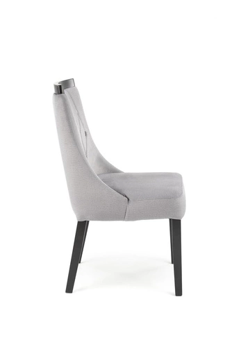 Jídelní židle Andre šedá čalouněná sametem s dřevěnými nohami Intesi