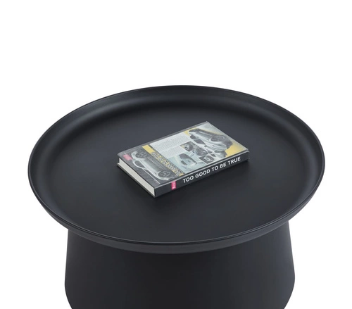 Kulatý konferenční stolek Xena 70 cm černý moderní skandinávský do obýváku Intesi