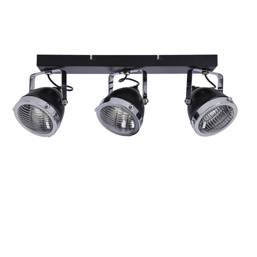 Stropní lampa Crazy strip černá 3x15W GU10 s čirým difuzorem