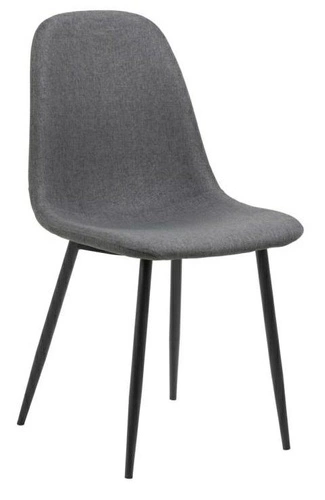 Jídelní židle Celia Actona čalouněná šedá černé nohy moderní skandinávský styl