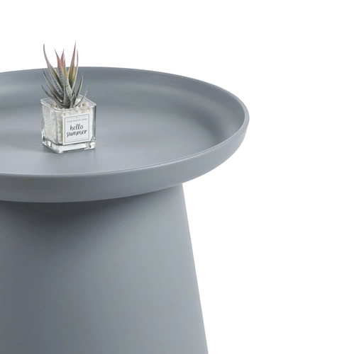 Kulatý konferenční stolek Xena 50 cm šedý moderní skandinávský do obýváku Intesi