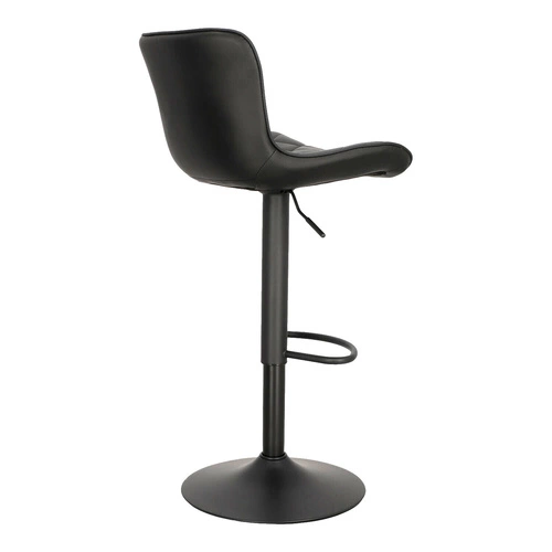 Barová židle Aland černá moderní s opěrkou otočná výškově nastavitelná do kuchyně a k ostrůvku Intesi