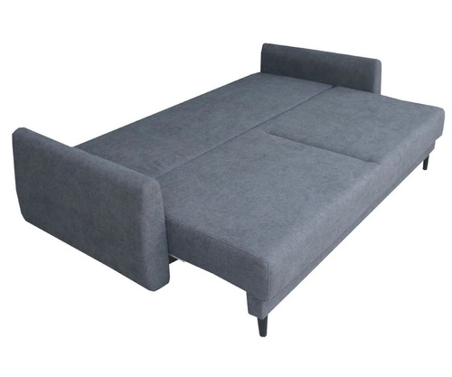 Rozkládací pohovka s úložným prostorem Forn Intesi grafitová, moderní do obýváku na spaní