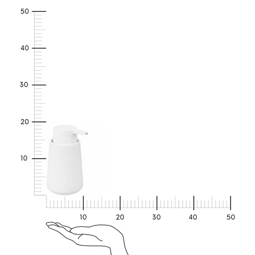 Keramický dávkovač mýdla bílý matný Colors 250 ml do koupelny 5five
