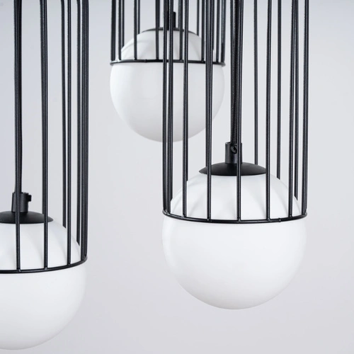 Moderní závěsné svítidlo BRINA 3P černé do obýváku a jídelny rozptýlené světlo