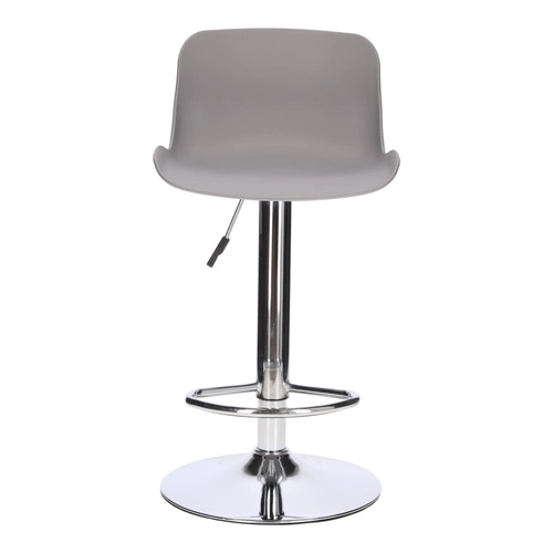 Barová židle s opěrkou Inge šedá výškově nastavitelná otočná moderní do kuchyně a k ostrůvku Intesi