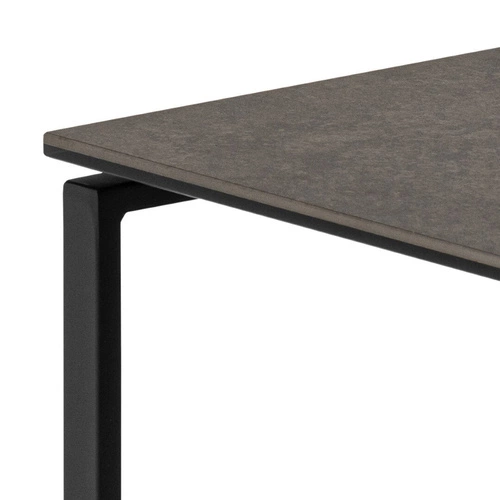 Sada 2 čtvercových konferenčních stolků Katrine Fairbanks černý mramor loft glamour do obýváku