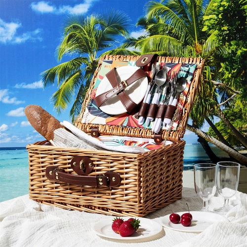 Exotický piknikový koš pro 4 osoby s příslušenstvím