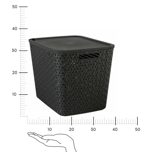 Úložný koš Tressy 28 l černý polypropylenový do koupelny 5five simply smart