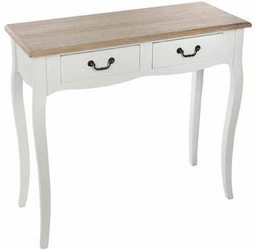 Konzolový stolek Chrysa bílý se zásuvkami do předsíně provence dřevěný 87 cm Atmosphera