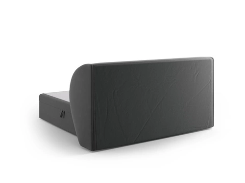 Čalouněná postel Miley 180x200 sametová šedá s úložným prostorem do ložnice glamour