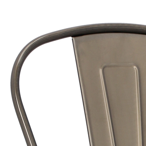 Jídelní kovová židle Paris Wood D2.DESIGN s dřevěným sedákem v industriálním stylu