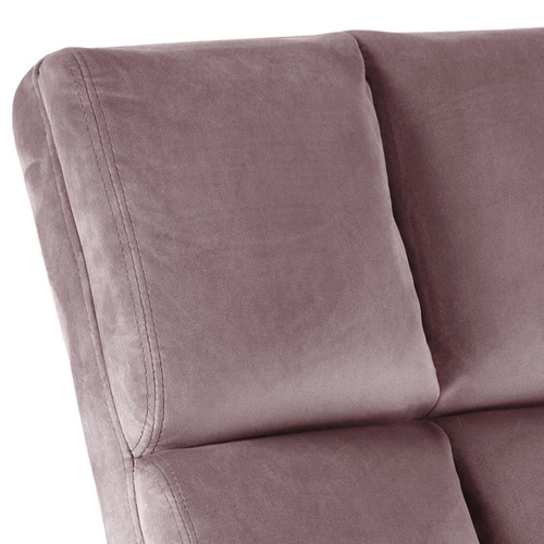 Křeslo Alba VIC samet dusty rose na lyžinách moderní glamour do obývacího pokoje Actona