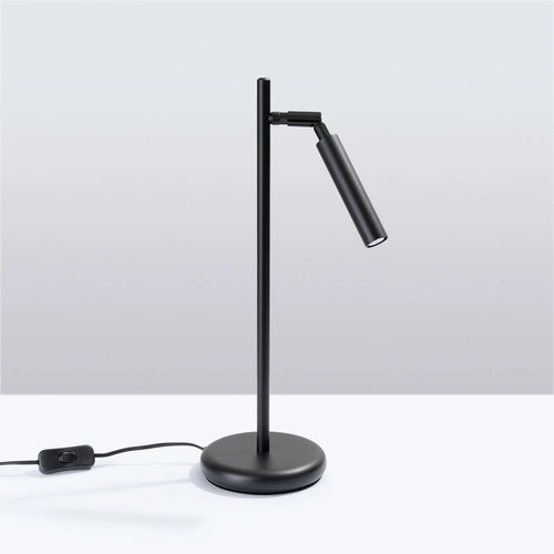 Moderní černá stolní lampa Pastelo s nastavitelným stínidlem do kanceláře nebo ložnice 43 cm