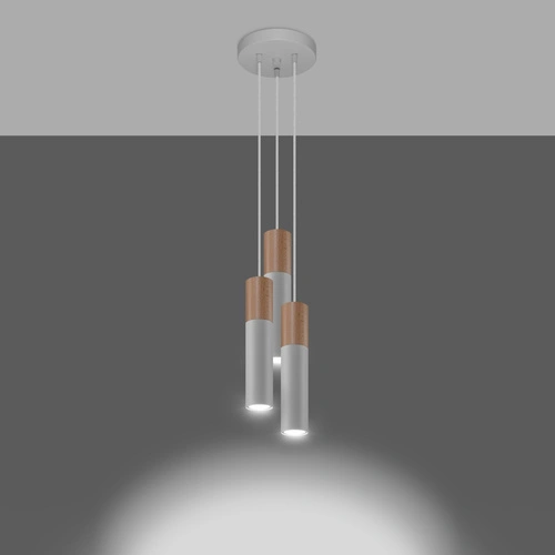 Závěsné svítidlo Pablo 3bodové bílé moderní nad stůl do obýváku a kuchyně