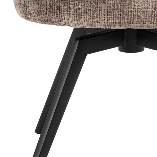 Čalouněná jídelní židle s područkami Actona Darlene hnědá na kovových nohách