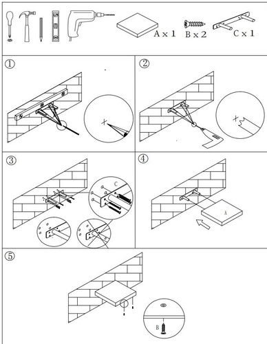 Bílá nástěnná police 23 cm 5five simply smart moderní do obýváku na knihy a dekorace
