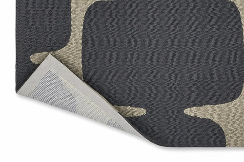 Venkovní moderní koberec Lohko Liquorice 160x230 šedý geometrický na terasu a zahradu